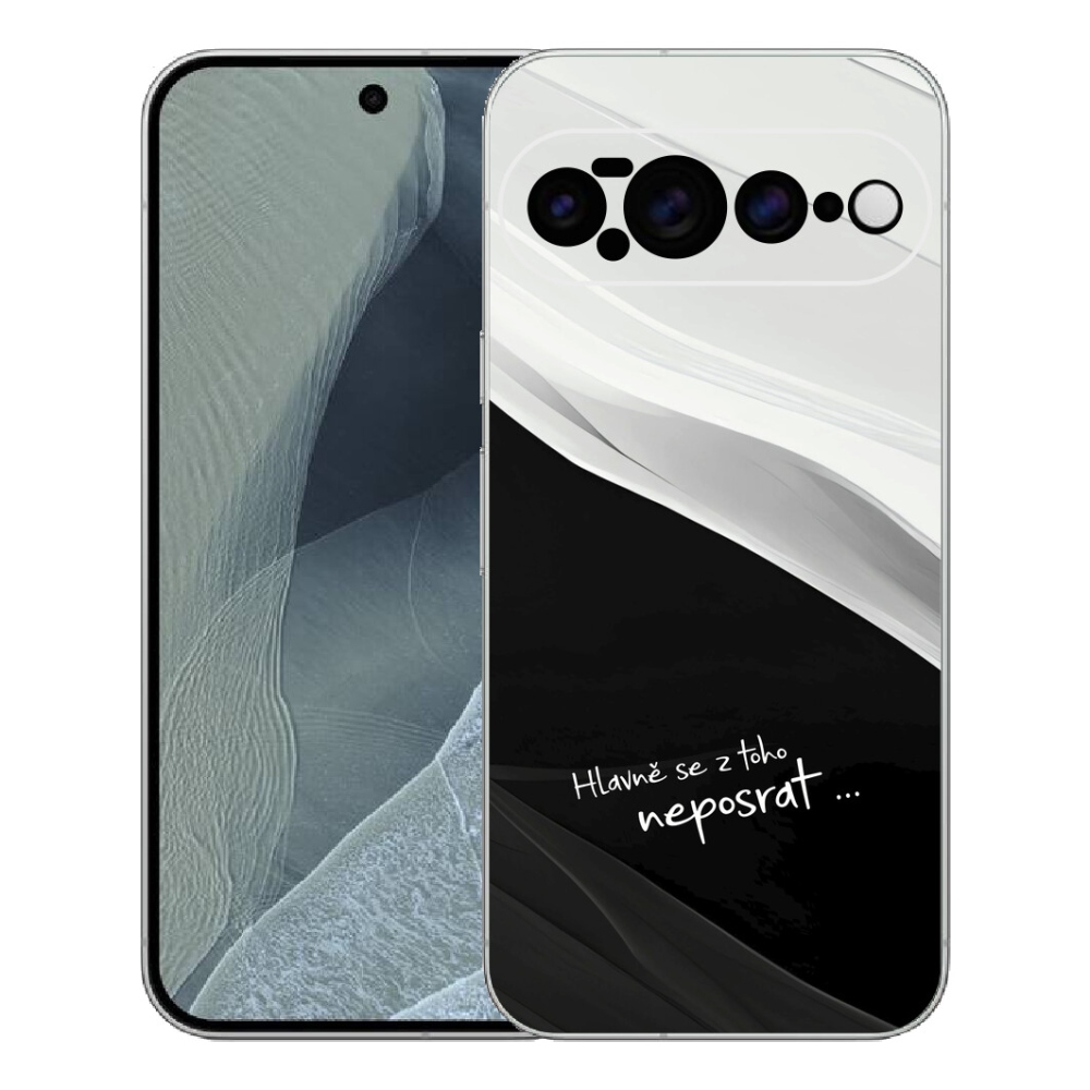 Gelový kryt mmCase na Google Pixel 11 Pro XL - vtipný text 13 černobílé pozadí