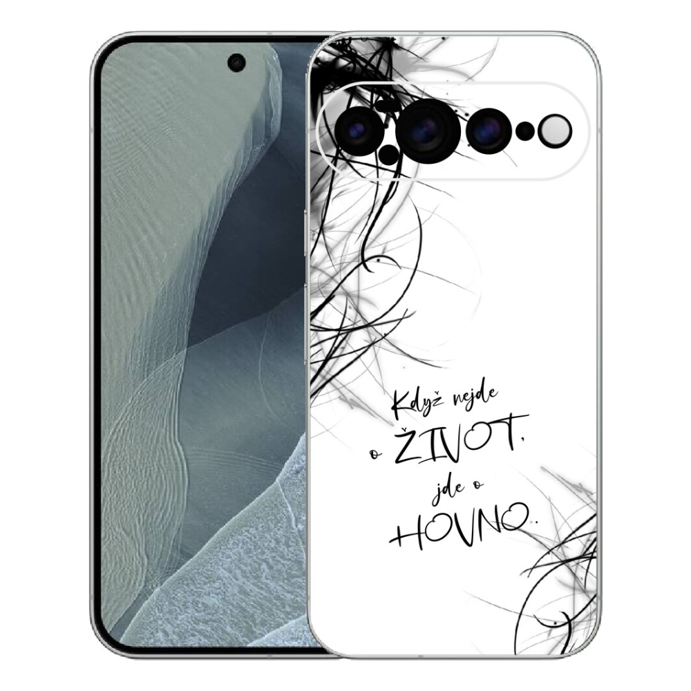 Gelový kryt mmCase na Google Pixel 11 Pro XL - vtipný text 16 bílé pozadí