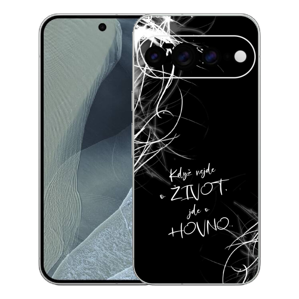 Gelový kryt mmCase na Google Pixel 11 Pro XL - vtipný text 16 černé pozadí