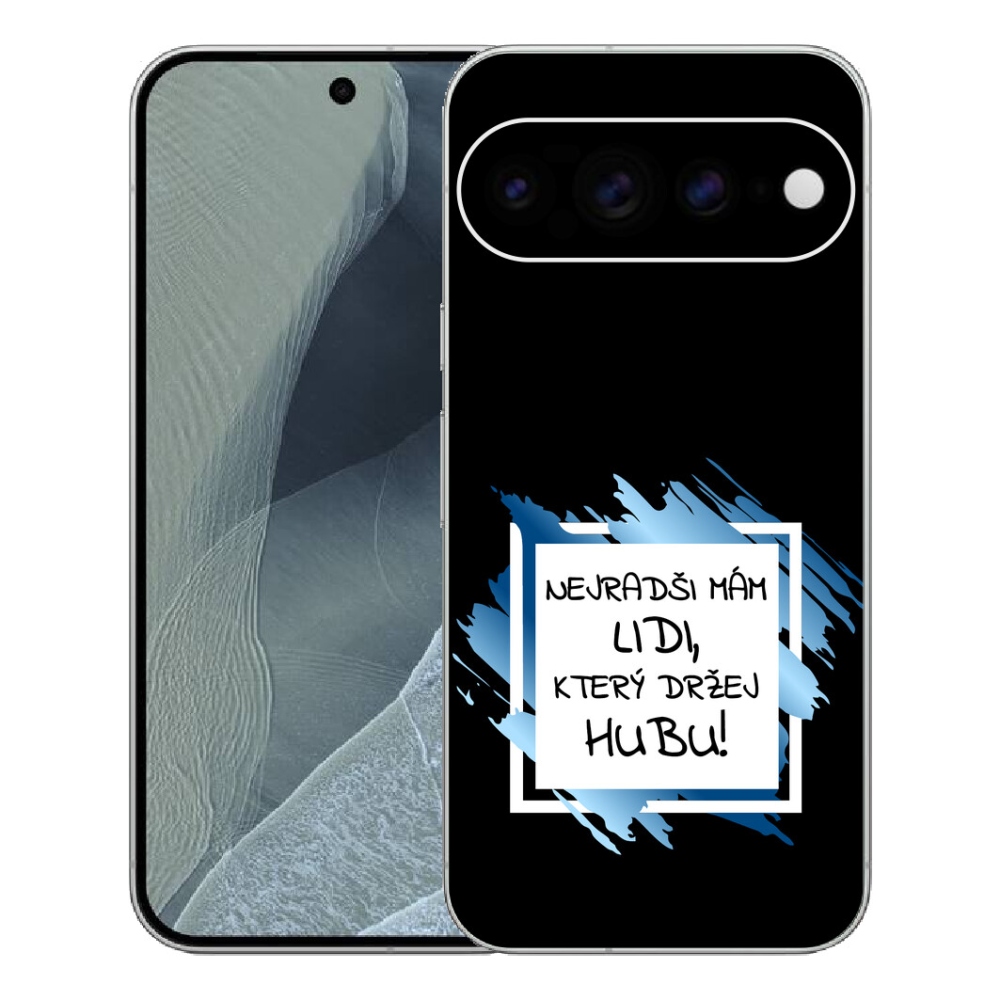Gelový kryt mmCase na Google Pixel 11 Pro XL - vtipný text 7 bíločerné pozadí
