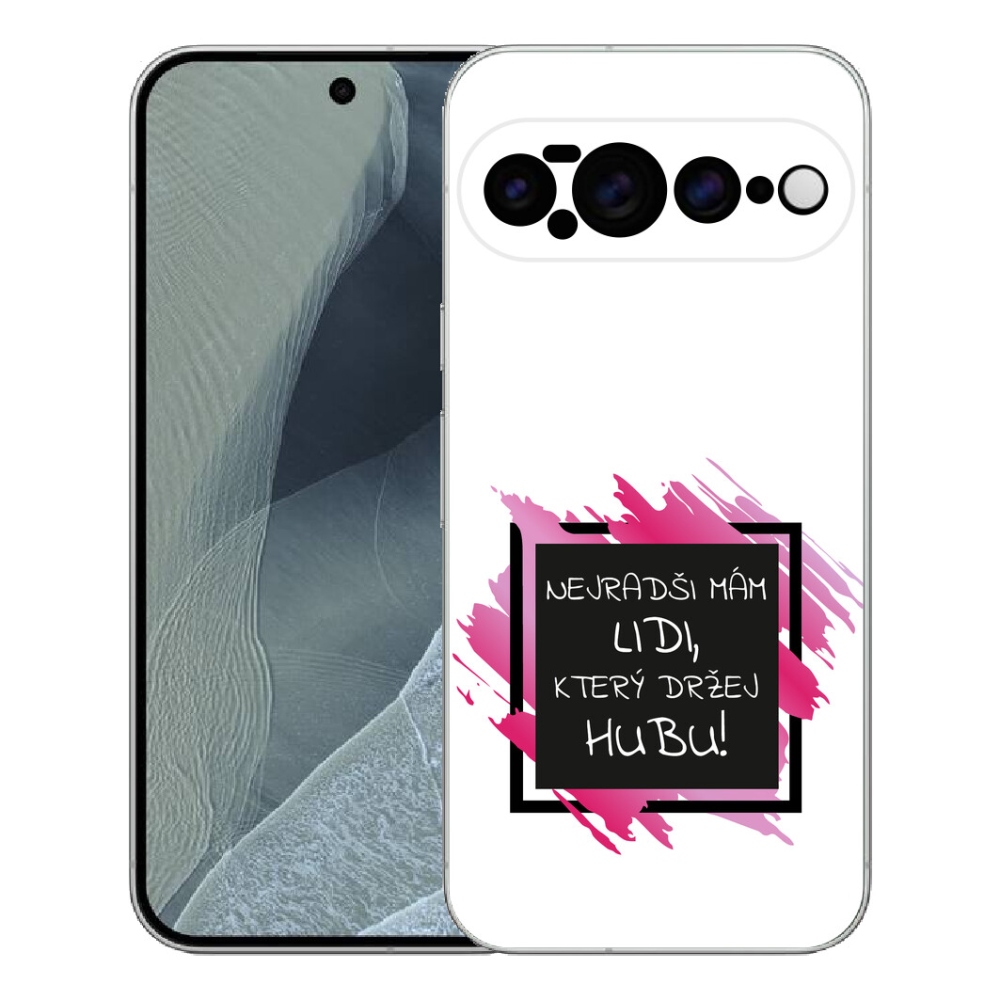 Gelový kryt mmCase na Google Pixel 11 Pro XL - vtipný text 7 černobílé pozadí