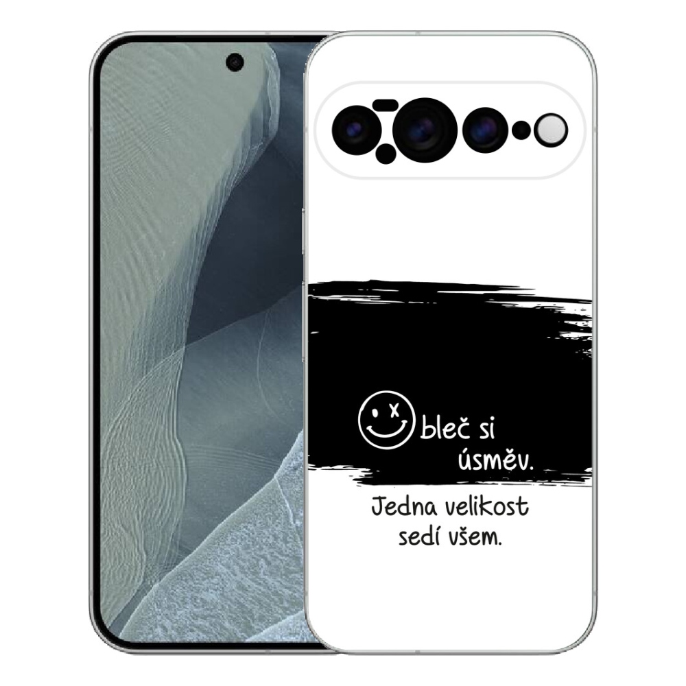 Gelový kryt mmCase na Google Pixel 11 Pro XL - vtipný text 8 černobílé pozadí