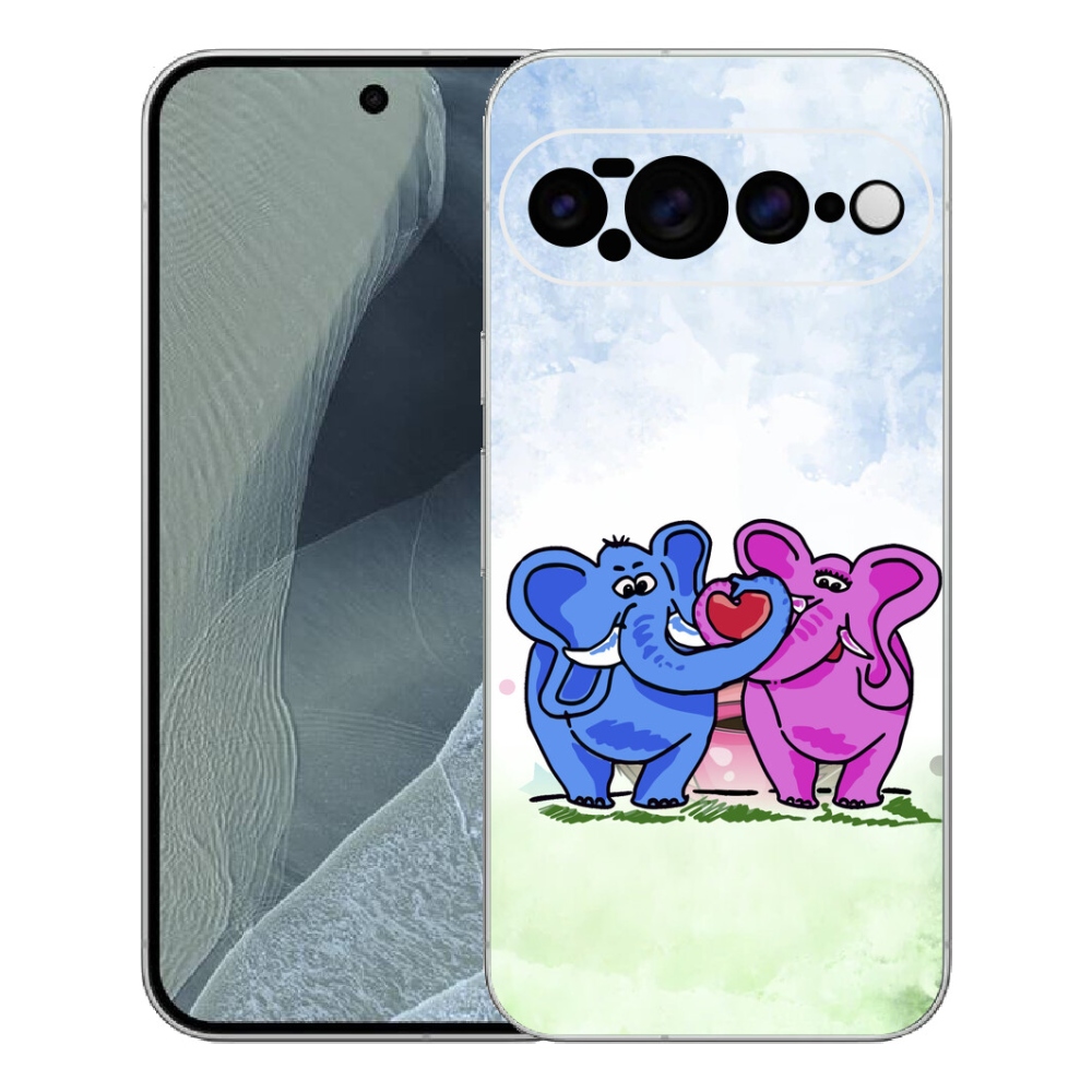 Gelový kryt mmCase na Google Pixel 11 Pro XL - zamilovaní sloni