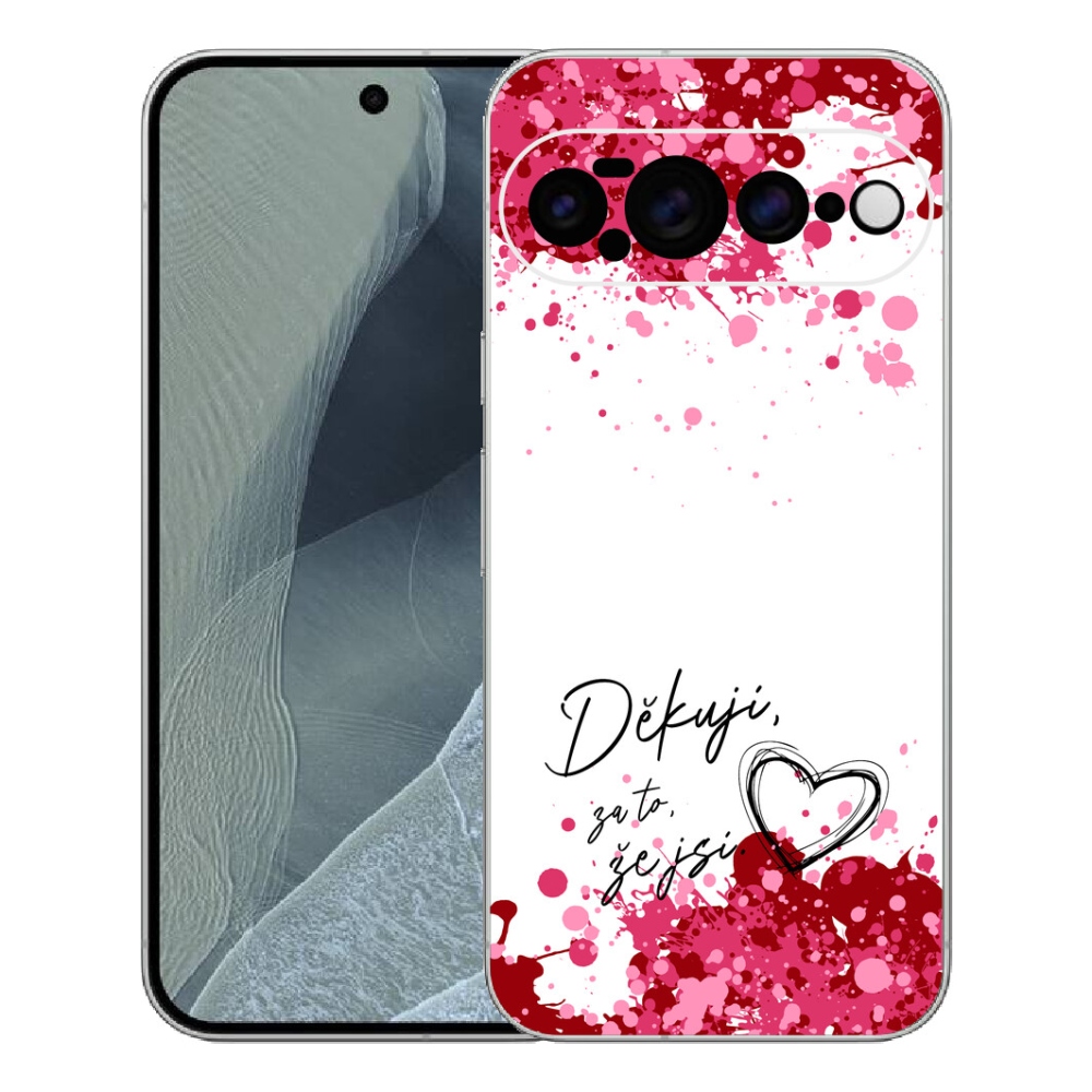Gelový kryt mmCase na Google Pixel 11 Pro XL - zamilovaný text 2 bílé pozadí