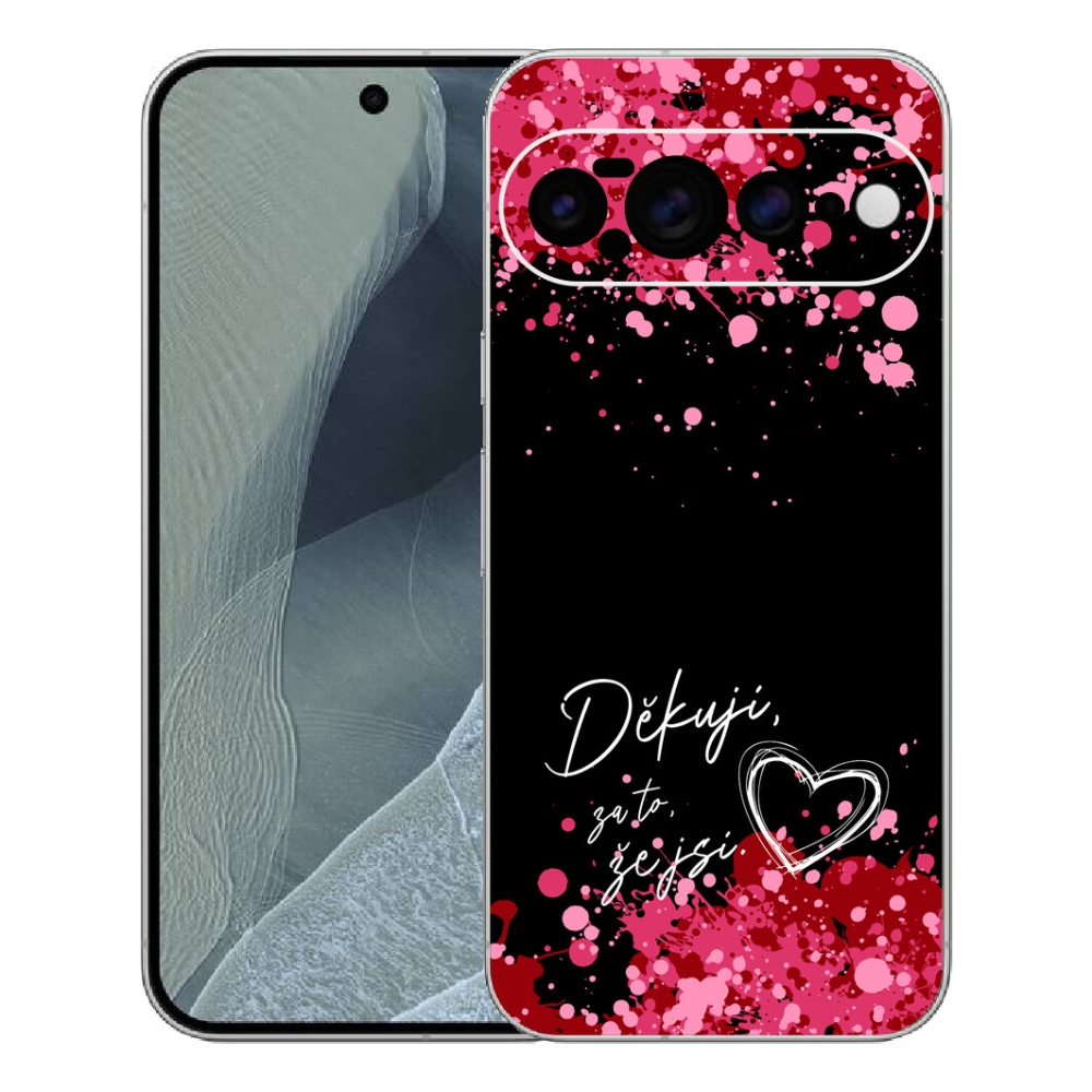 Gelový kryt mmCase na Google Pixel 11 Pro XL - zamilovaný text 2 černé pozadí