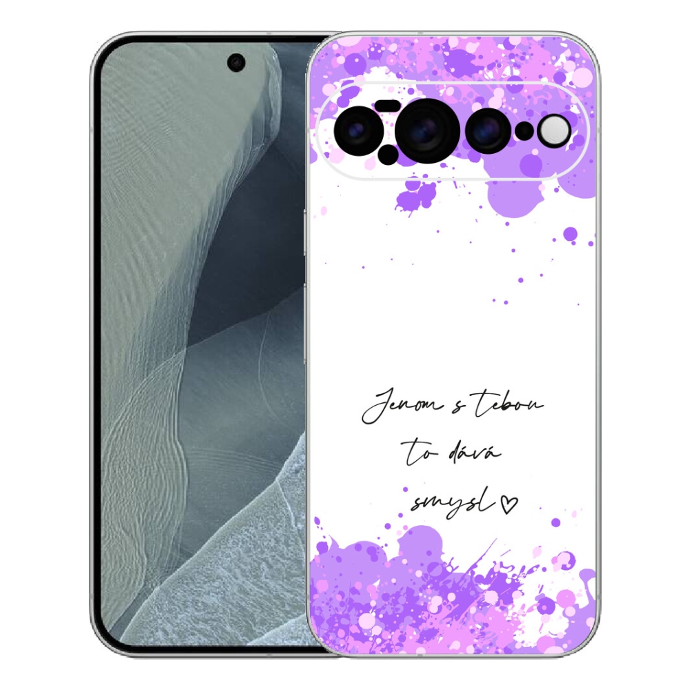 Gelový kryt mmCase na Google Pixel 11 Pro XL - zamilovaný text bílé pozadí