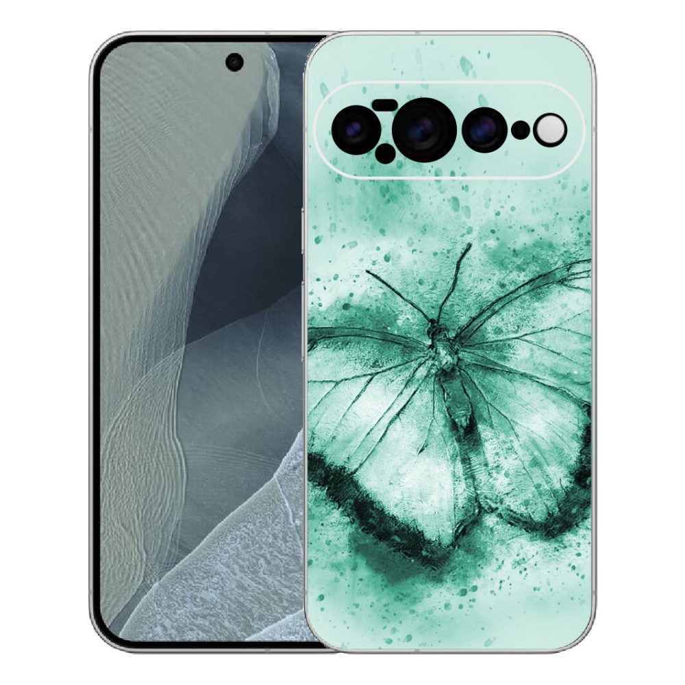 Gelový kryt mmCase na Google Pixel 11 Pro XL - zelený motýl