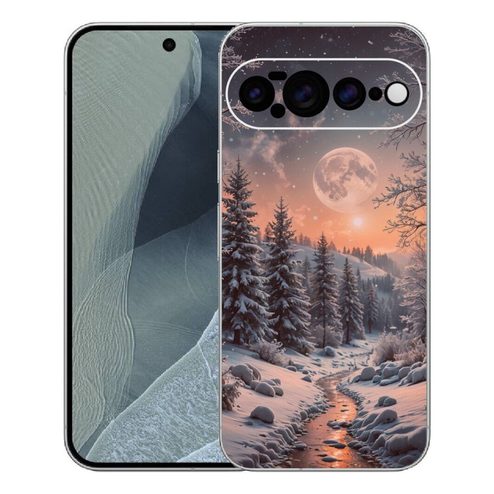 Gelový kryt mmCase na Google Pixel 11 Pro XL - zimní krajina 2