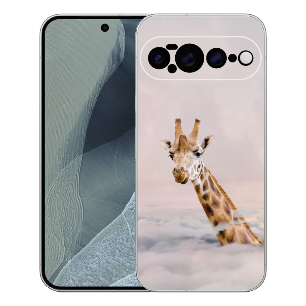 Gelový kryt mmCase na Google Pixel 11 Pro XL - žirafa v oblacích