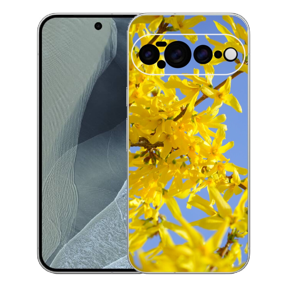 Gelový kryt mmCase na Google Pixel 11 Pro XL - žluté květy