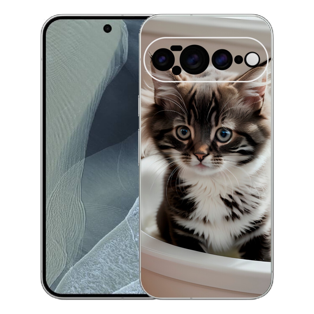 Gelový kryt mmCase na Google Pixel 11 Pro XL - zvědavé kotě