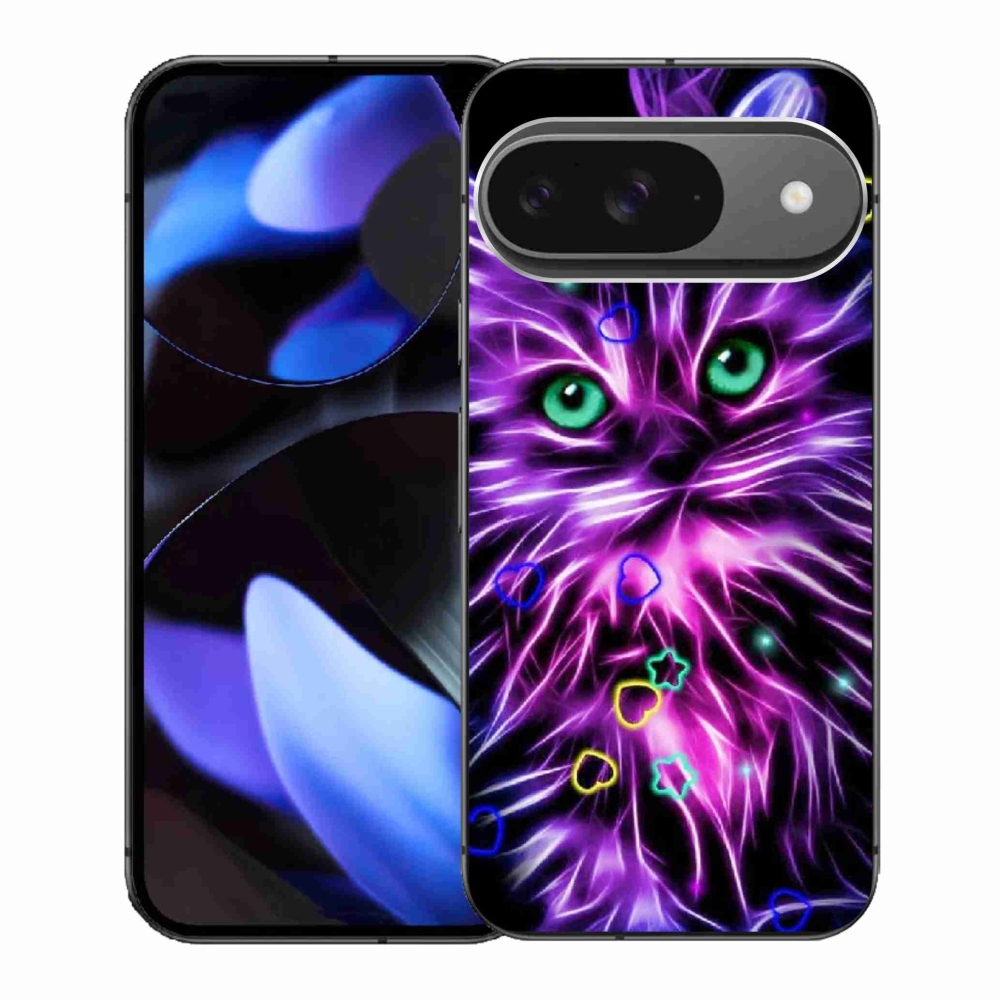 Gelový kryt mmCase na Google Pixel 9 - abstraktní kočka