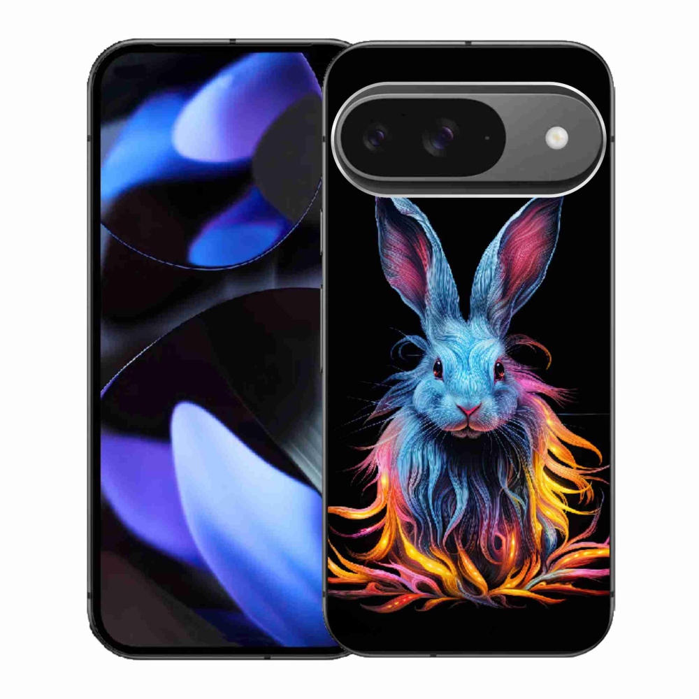 Gelový kryt mmCase na Google Pixel 9 - abstraktní zajíc