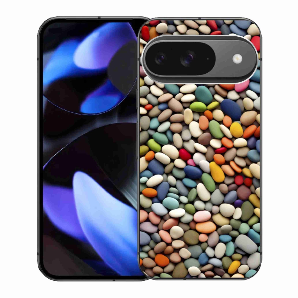 Gelový kryt mmCase na Google Pixel 9 - barevné kamínky 2
