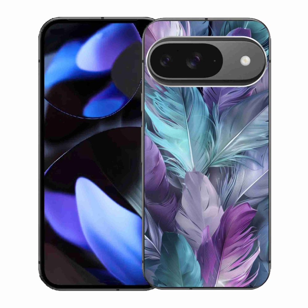 Gelový kryt mmCase na Google Pixel 9 - barevné peří 2