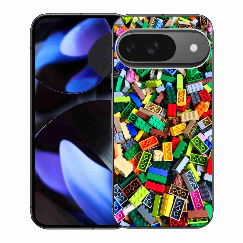 Gelový kryt mmCase na Google Pixel 9 - barevné stavební kostky