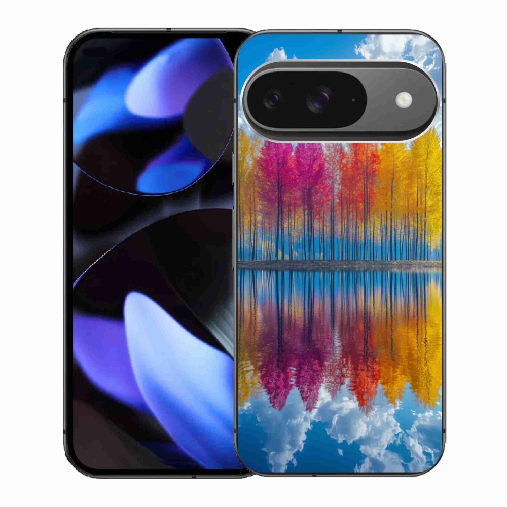 Gelový kryt mmCase na Google Pixel 9 - barevné stromy