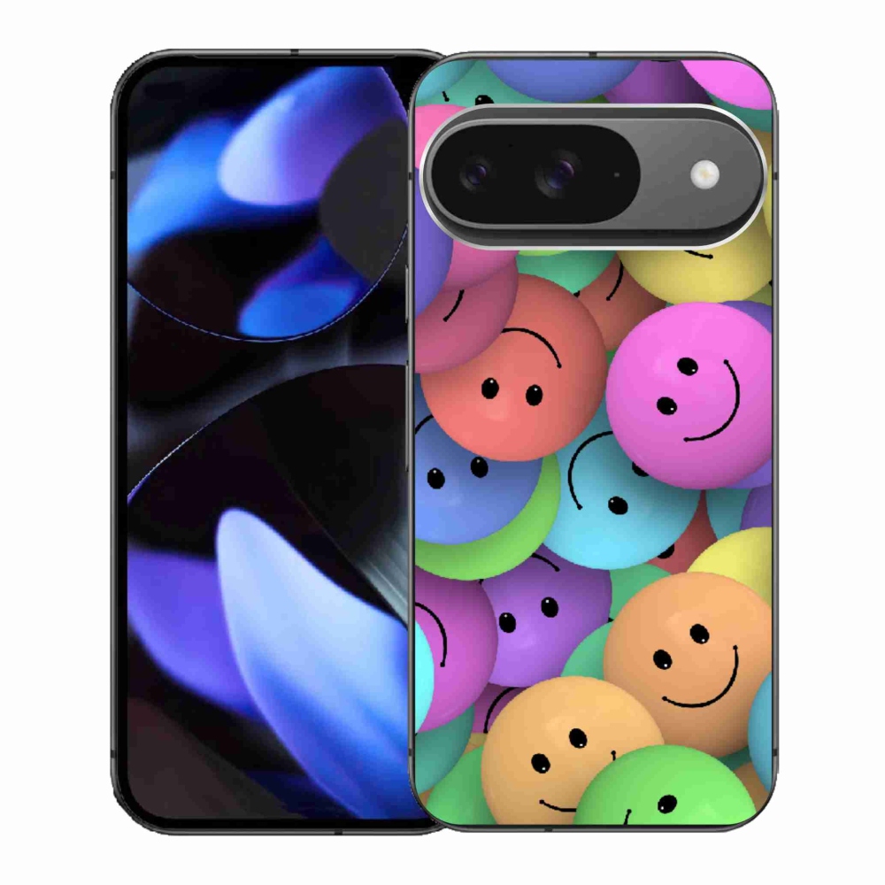 Gelový kryt mmCase na Google Pixel 9 - barevní smajlíci