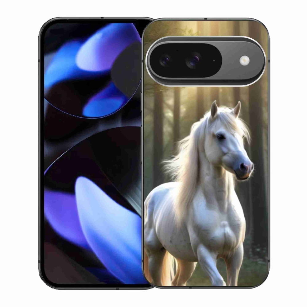 Gelový kryt mmCase na Google Pixel 9 - bílý kůň 3