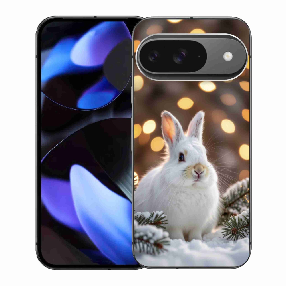 Gelový kryt mmCase na Google Pixel 9 - bílý zajíc