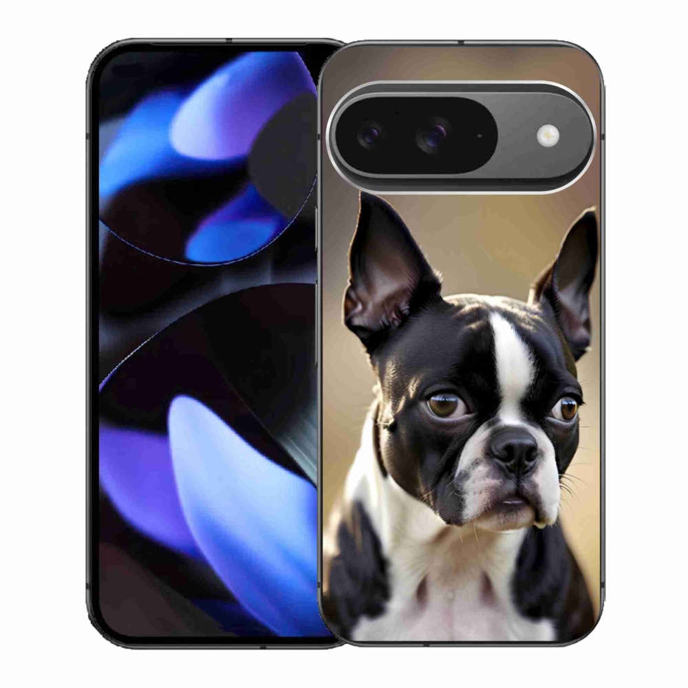 Gelový kryt mmCase na Google Pixel 9 - bostonský teriér