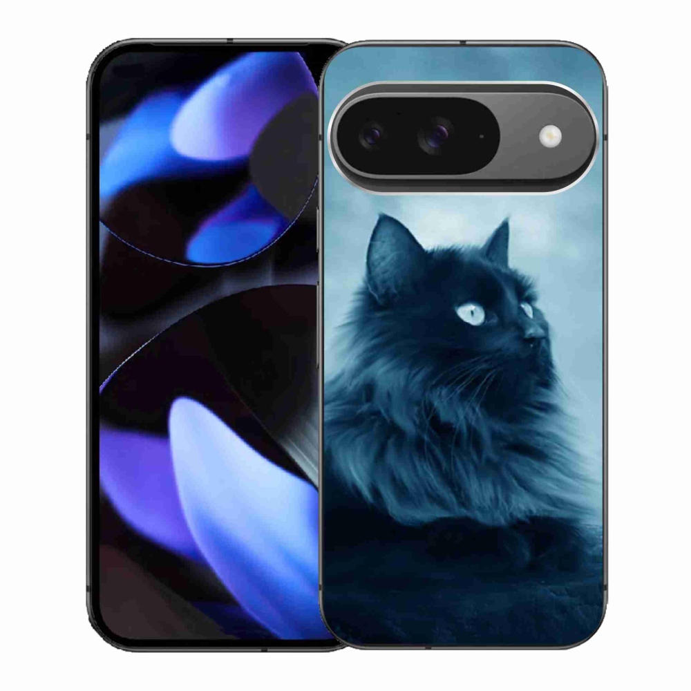 Gelový kryt mmCase na Google Pixel 9 - černá kočka 1