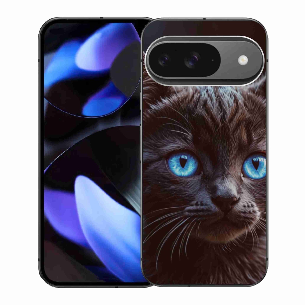 Gelový kryt mmCase na Google Pixel 9 - černé kotě 2