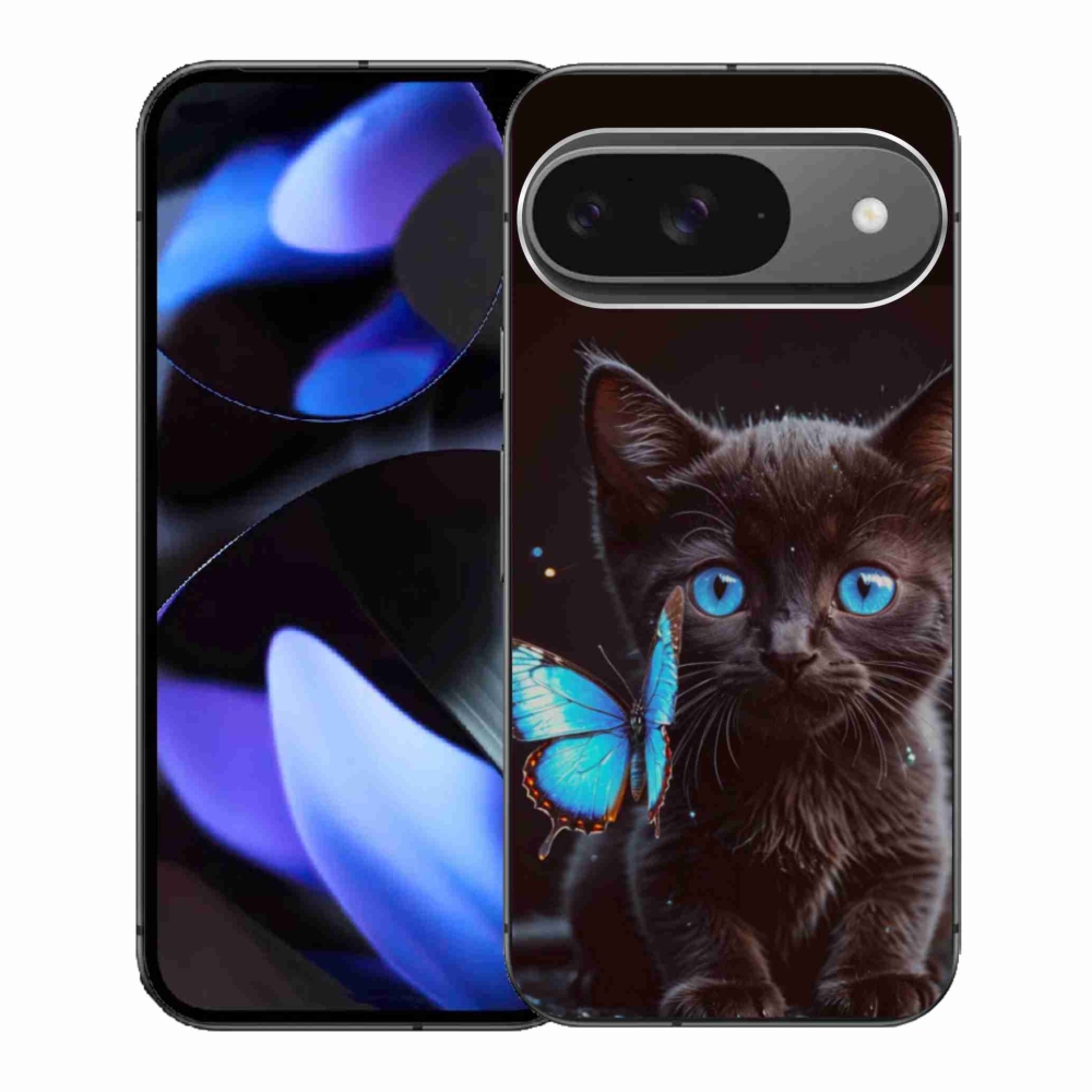 Gelový kryt mmCase na Google Pixel 9 - černé kotě 3