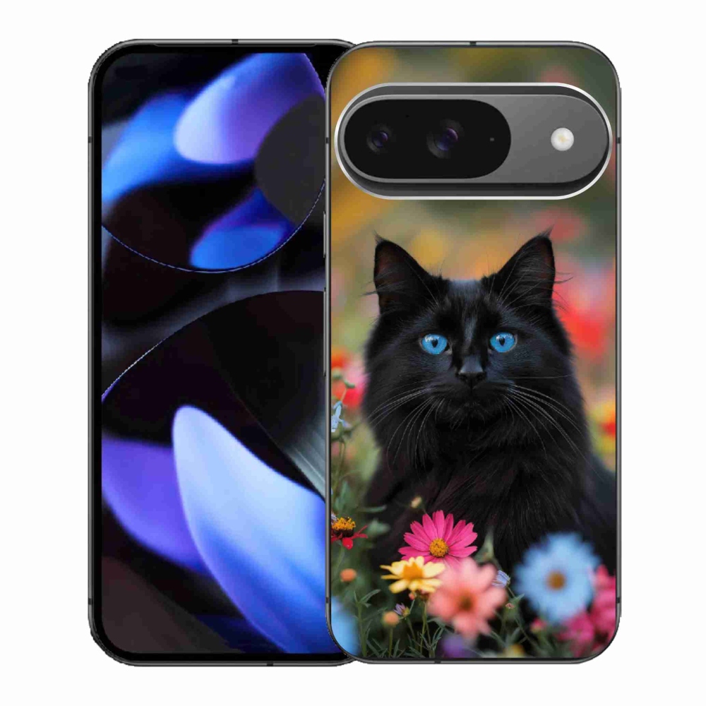 Gelový kryt mmCase na Google Pixel 9 - černé kotě 4