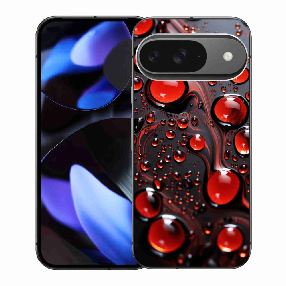 Gelový kryt mmCase na Google Pixel 9 - červené kapky 2
