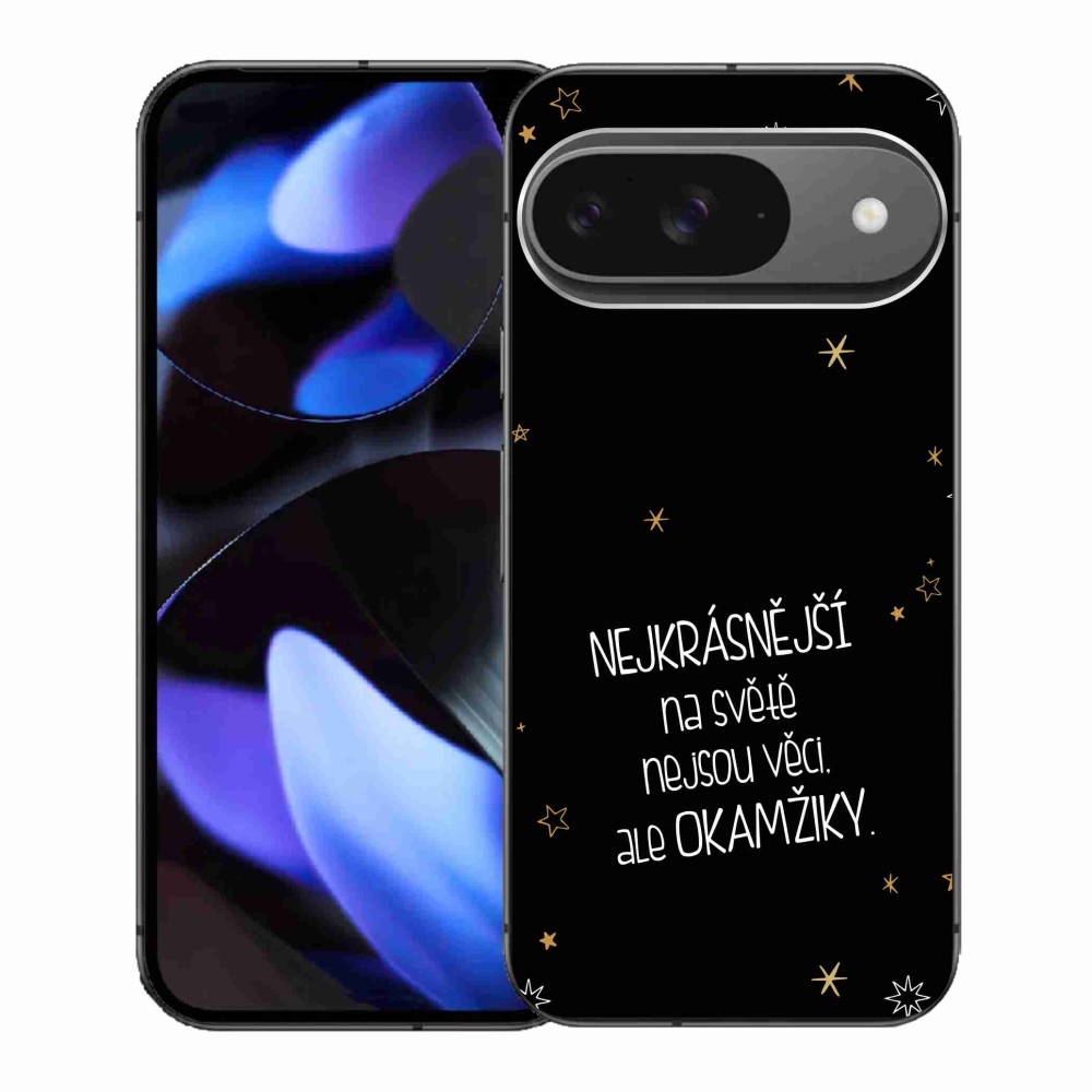 Gelový kryt mmCase na Google Pixel 9 - citát 4 černé pozadí