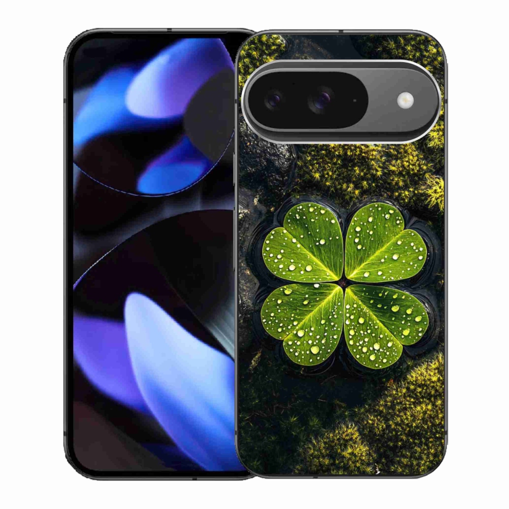 Gelový kryt mmCase na Google Pixel 9 - čtyřlístek