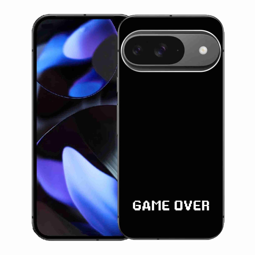 Gelový kryt mmCase na Google Pixel 9 - game over černé pozadí
