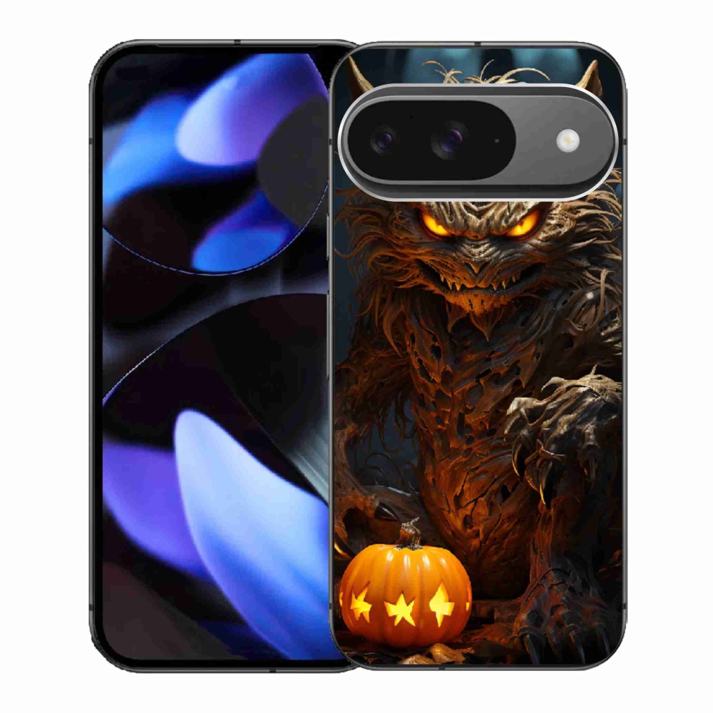 Gelový kryt mmCase na Google Pixel 9 - halloweenská příšera