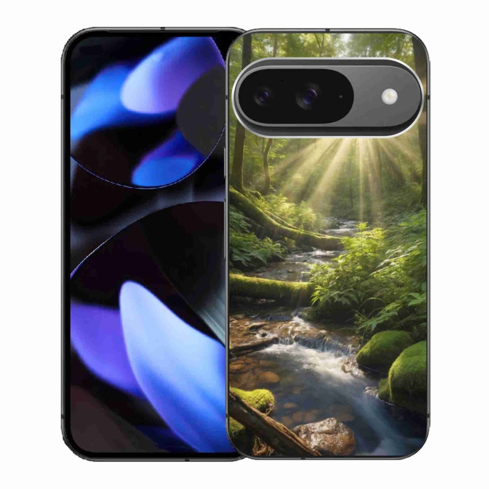 Gelový kryt mmCase na Google Pixel 9 - hlubina lesa