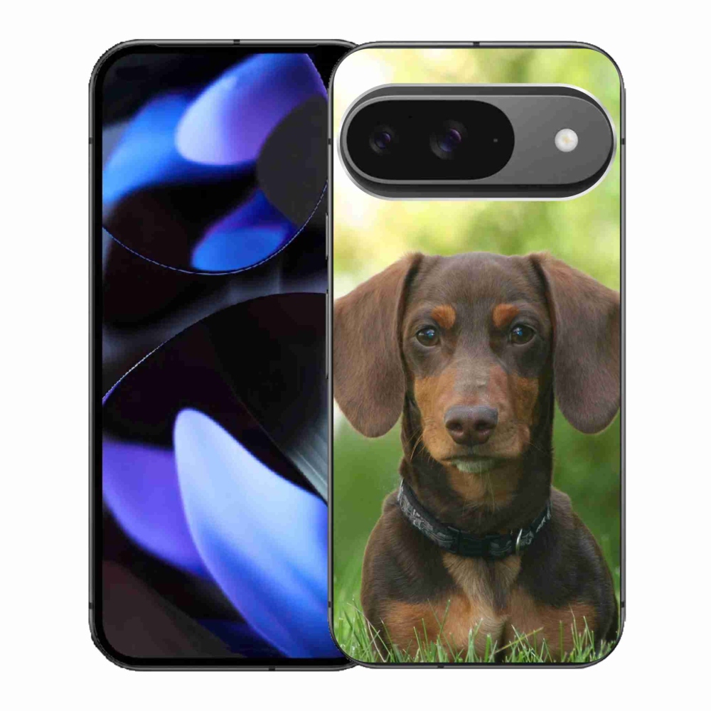 Gelový kryt mmCase na Google Pixel 9 - hnědý jezevčík