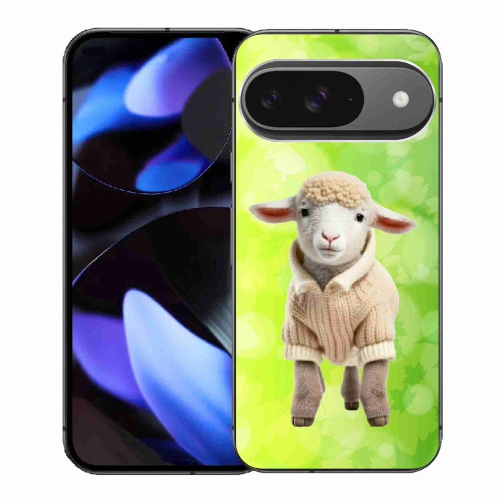 Gelový kryt mmCase na Google Pixel 9 - jehně ve svetru