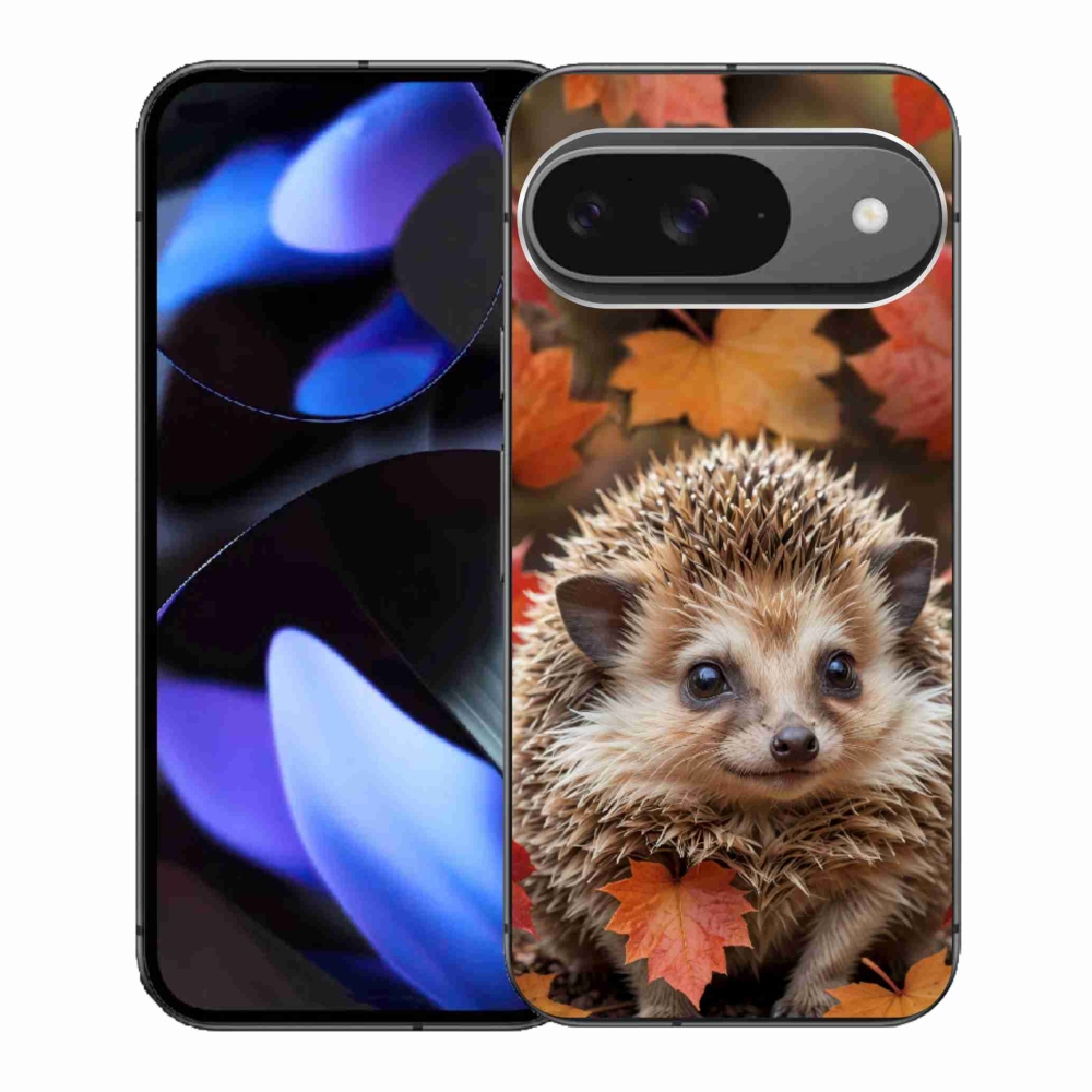 Gelový kryt mmCase na Google Pixel 9 - ježek v listí