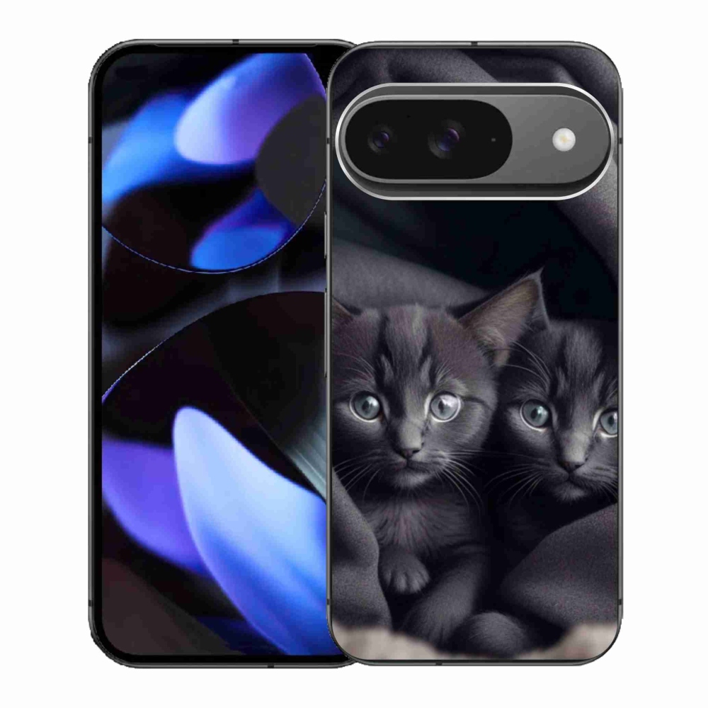 Gelový kryt mmCase na Google Pixel 9 - kočičí duo