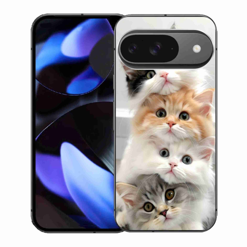 Gelový kryt mmCase na Google Pixel 9 - kočičí parta