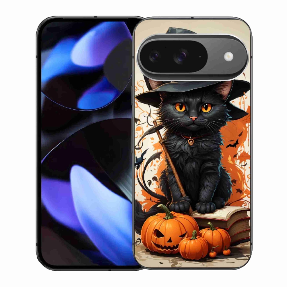 Gelový kryt mmCase na Google Pixel 9 - kocour čaroděj