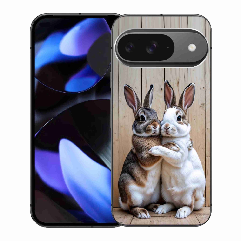 Gelový kryt mmCase na Google Pixel 9 - králičí pár