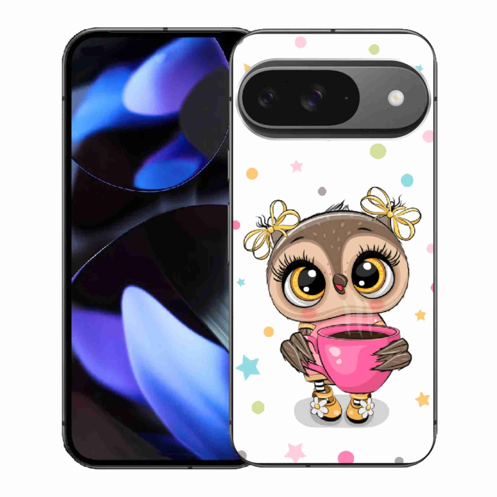 Gelový kryt mmCase na Google Pixel 9 - kreslená sovička