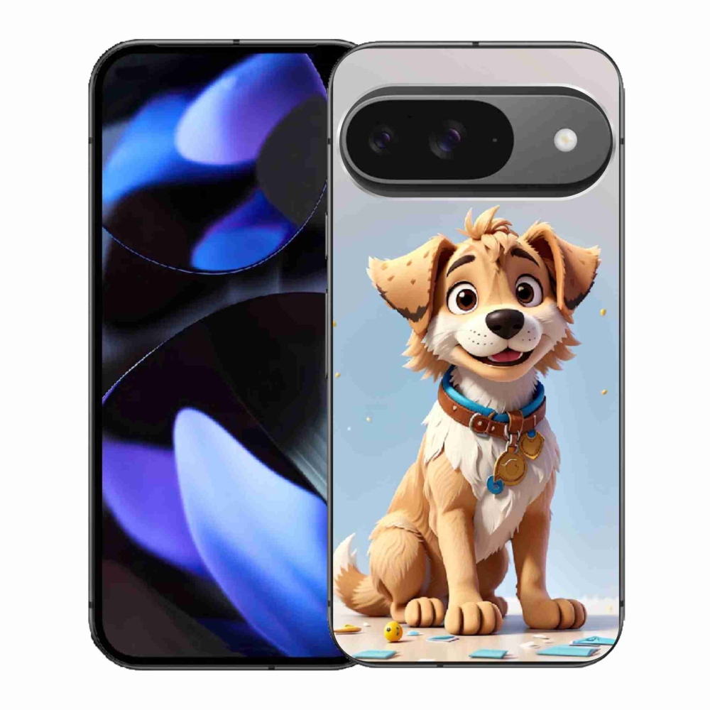 Gelový kryt mmCase na Google Pixel 9 - kreslené štěně