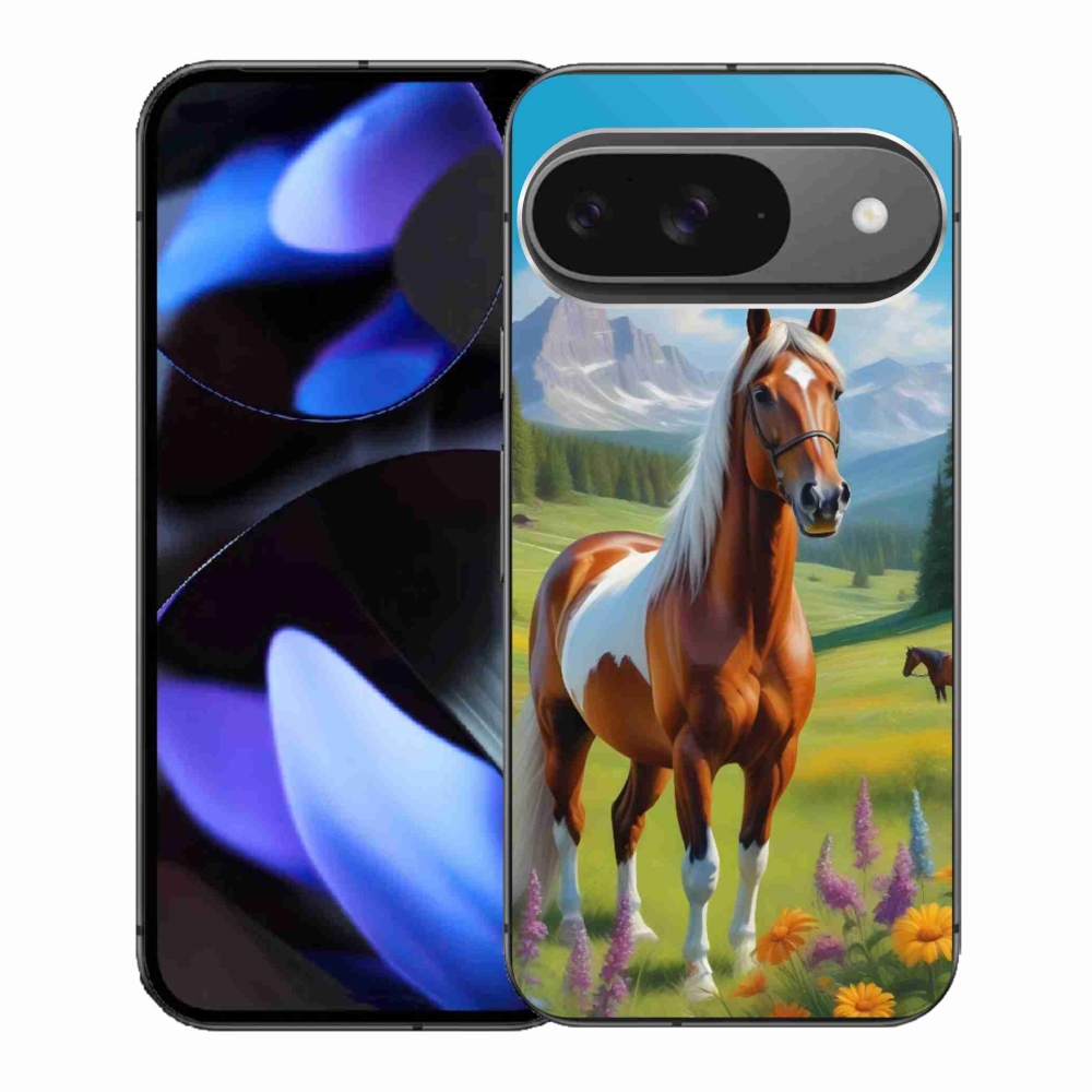 Gelový kryt mmCase na Google Pixel 9 - kůň na louce