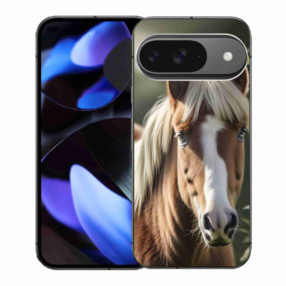 Gelový kryt mmCase na Google Pixel 9 - kůň se světlou hřívou