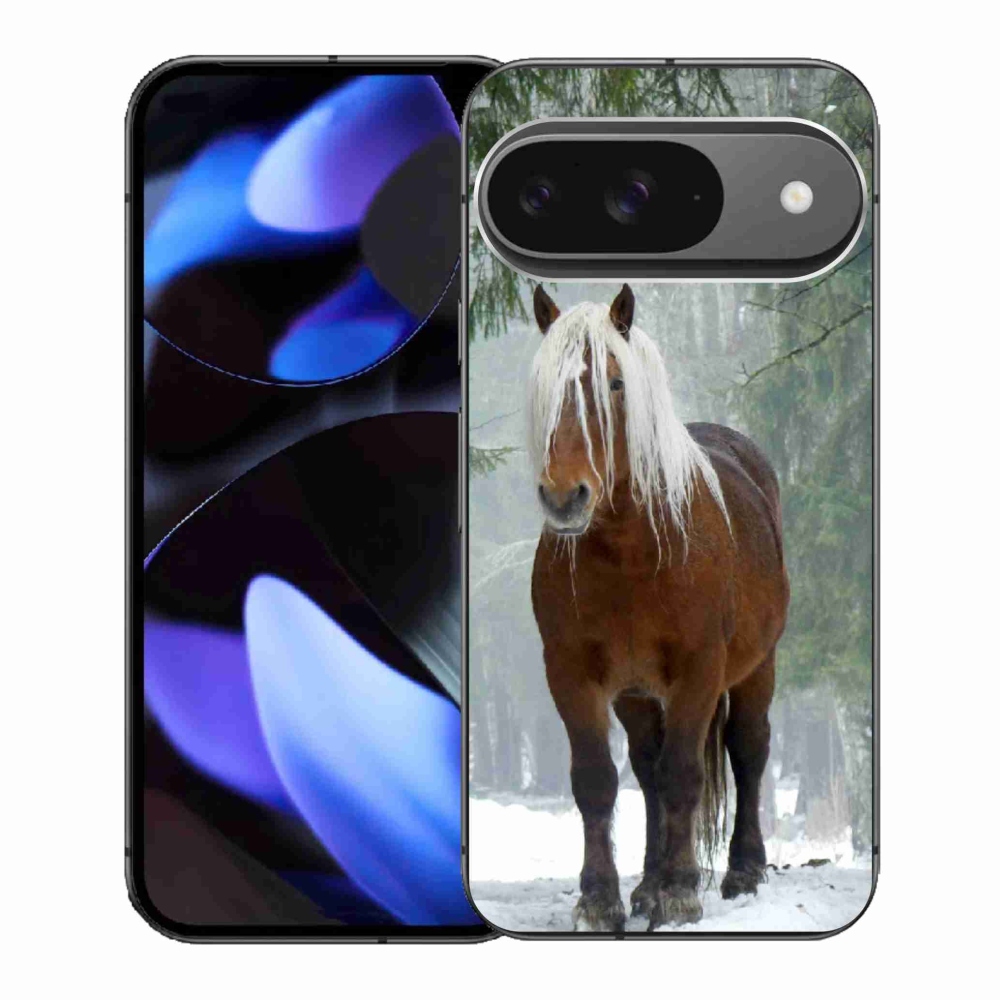 Gelový kryt mmCase na Google Pixel 9 - kůň v lese