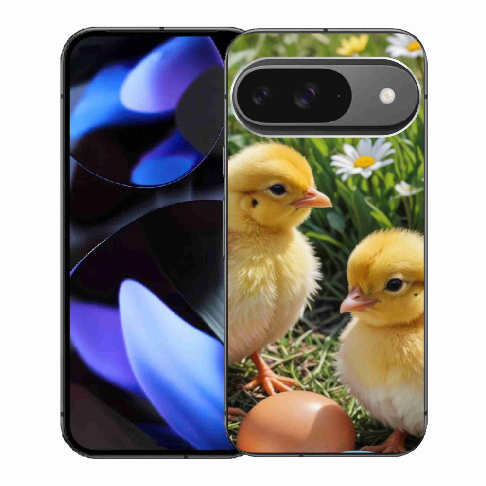 Gelový kryt mmCase na Google Pixel 9 - kuřátka