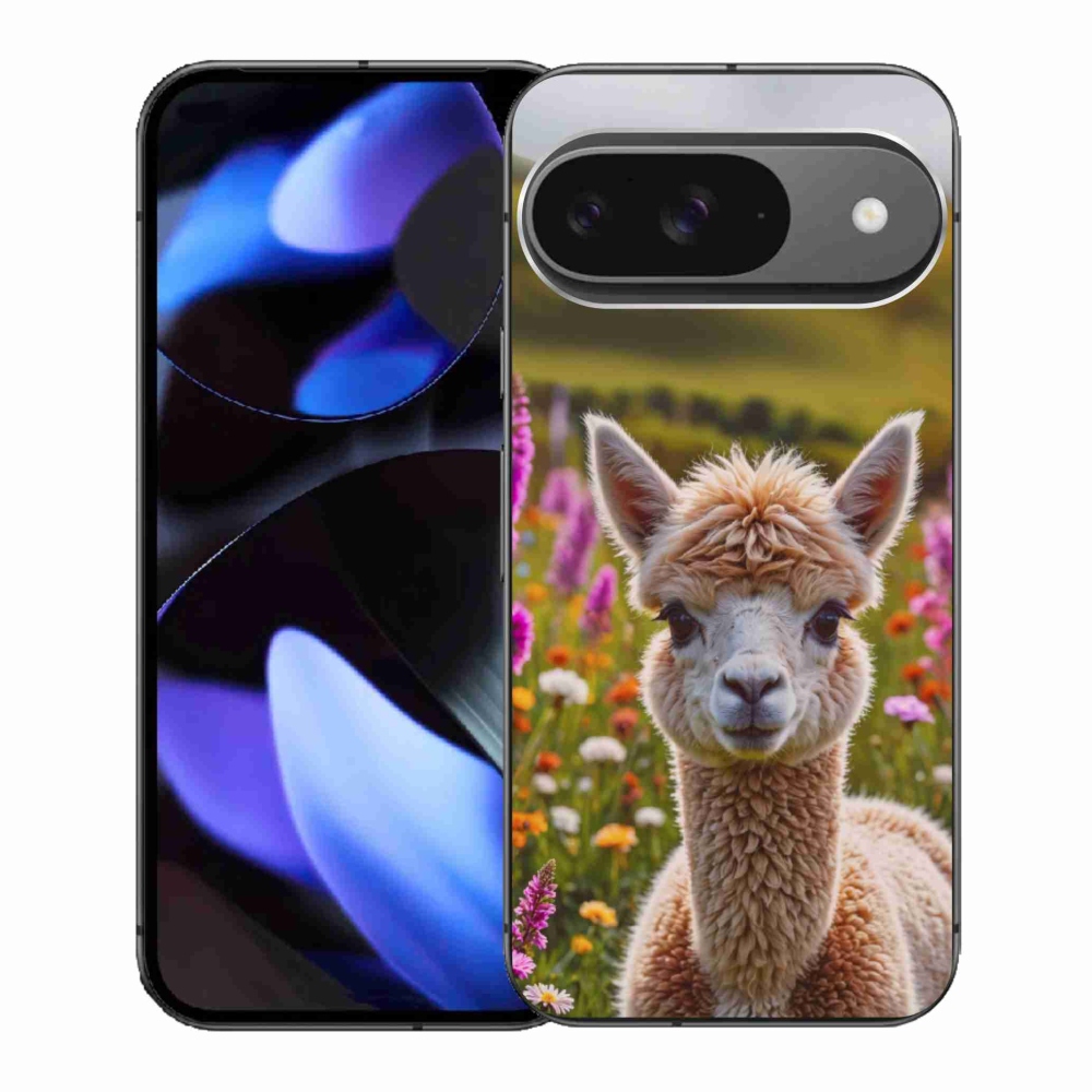 Gelový kryt mmCase na Google Pixel 9 - lama na louce