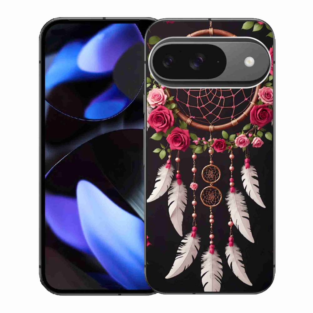 Gelový kryt mmCase na Google Pixel 9 - lapač snů s růžemi